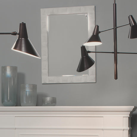 Jamie Young Astor Plaster Wall Rectangle Mirror, White