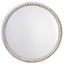 Jamie Young Audrey Beaded Wood Round Wall Mirror, White Washed