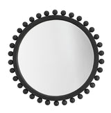 Jamie Young Brighton Round Wood Mirror, Charcoal