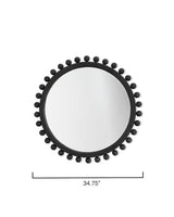 Jamie Young Brighton Round Wood Mirror, Charcoal