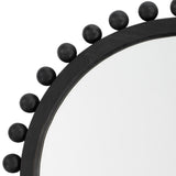 Jamie Young Brighton Round Wood Mirror, Charcoal