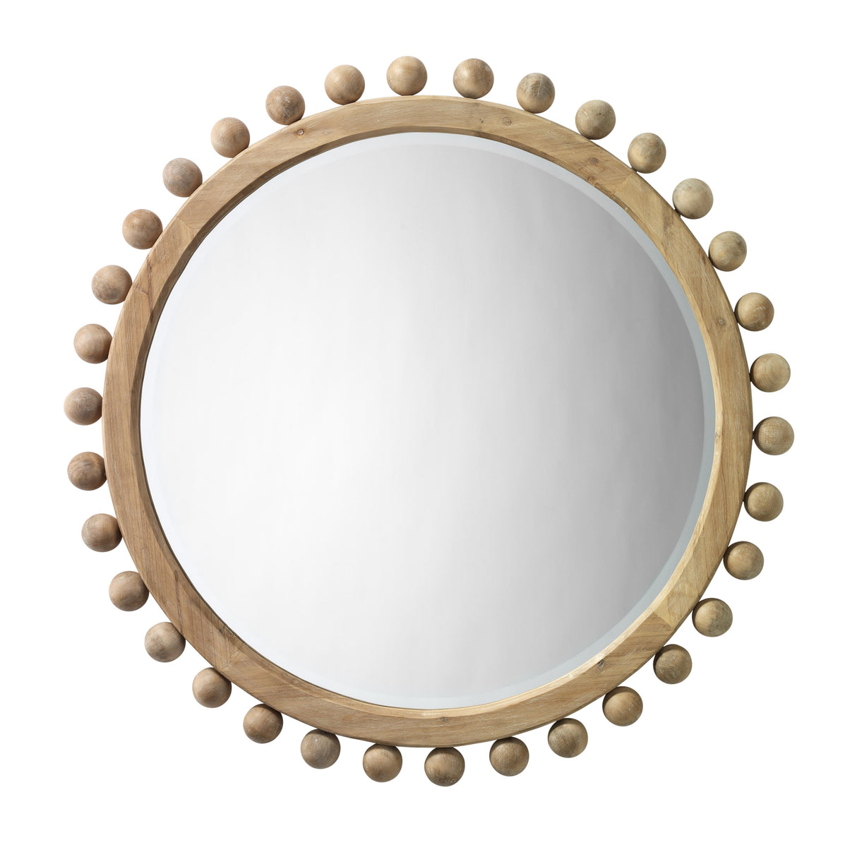 Jamie Young Brighton Round Wood Mirror, Natural