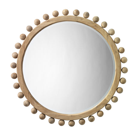 Jamie Young Brighton Round Wood Mirror, Natural