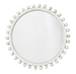 Jamie Young Brighton Round Wood Mirror, White Washed