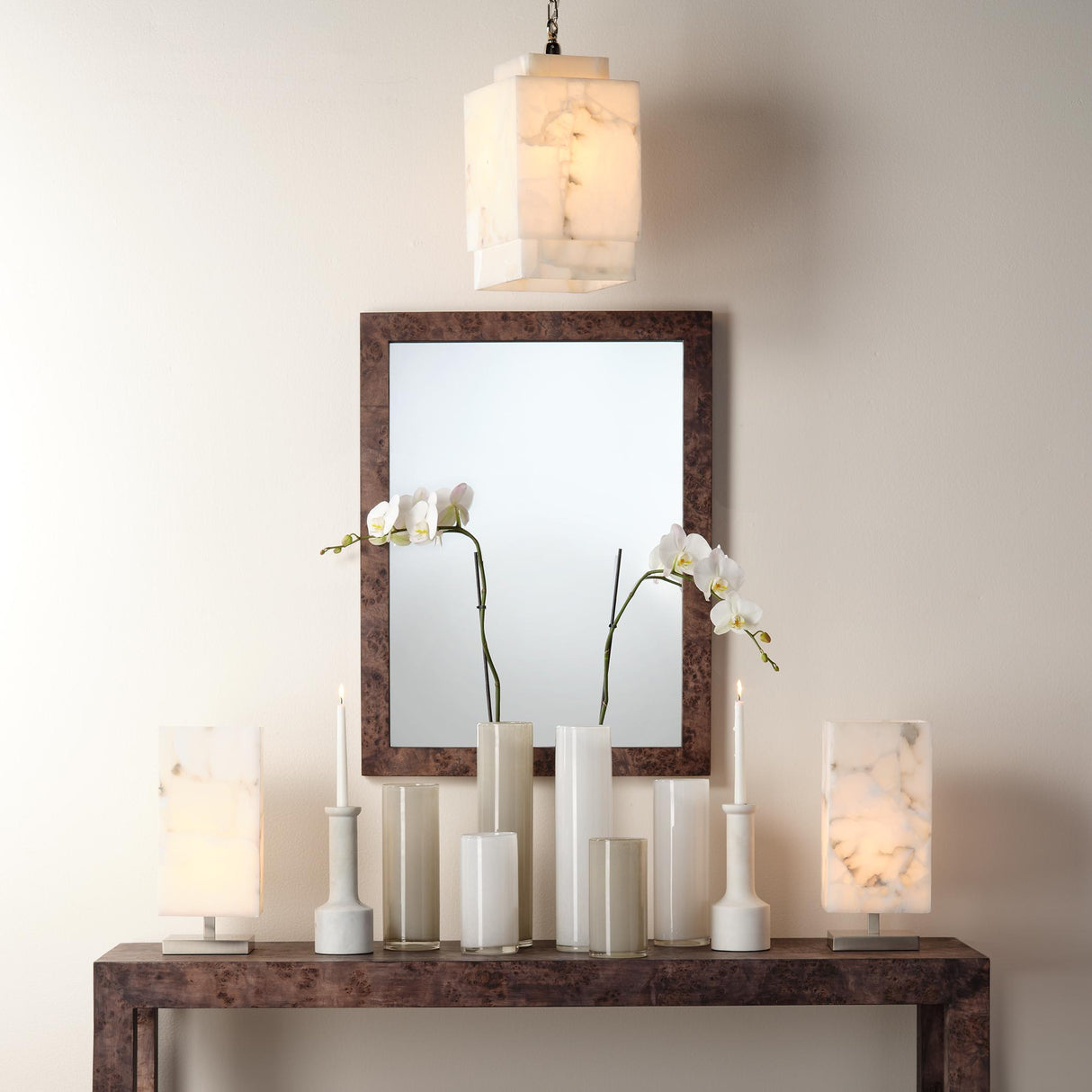 Jamie Young Chandler Rectangle Wood Wall Mirror, Charcoal