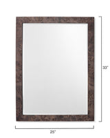 Jamie Young Chandler Rectangle Wood Wall Mirror, Charcoal