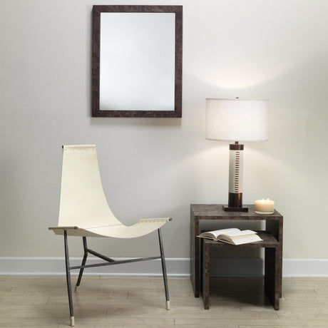 Jamie Young Chandler Rectangle Wood Wall Mirror, Charcoal