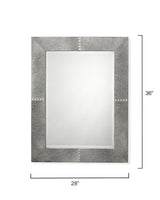 Jamie Young Cross Stitch Rectangle Hide Wall Mirror, Grey