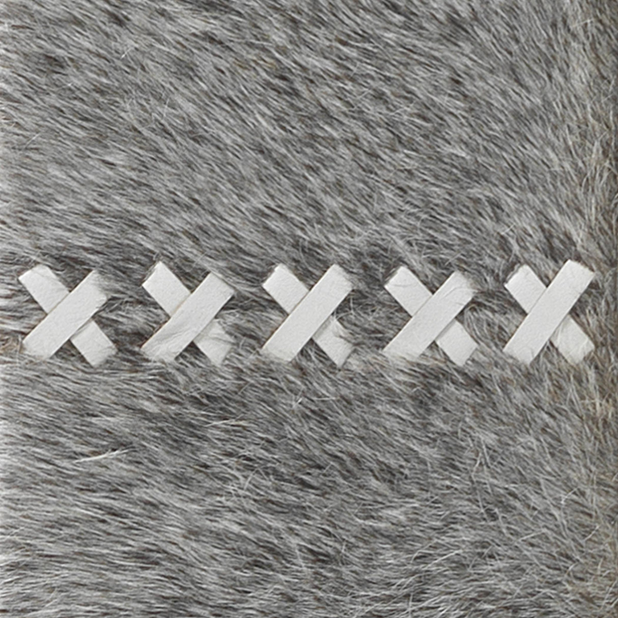 Jamie Young Cross Stitch Rectangle Hide Wall Mirror, Grey