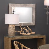 Jamie Young Cross Stitch Rectangle Hide Wall Mirror, Grey
