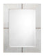 Jamie Young Cross Stitch Rectangle Hide Wall Mirror, White