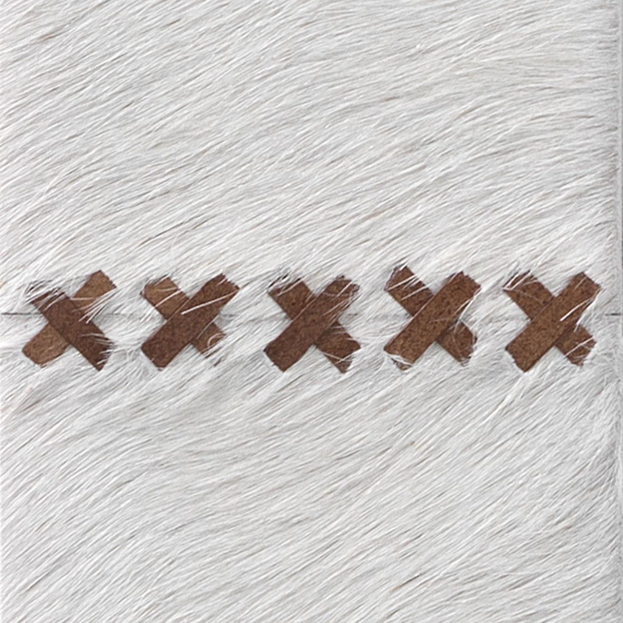 Jamie Young Cross Stitch Rectangle Hide Wall Mirror, White