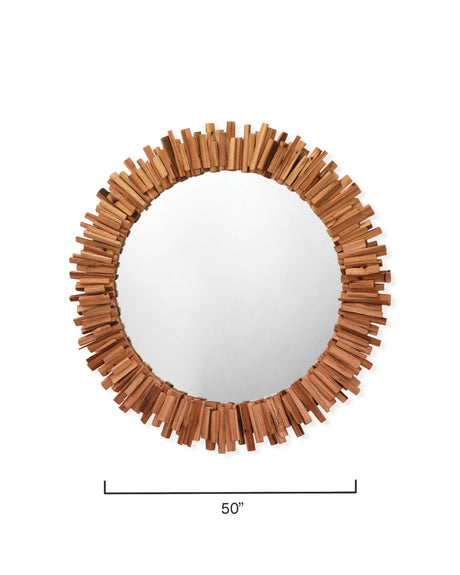 Jamie Young Driftwood Round Mirror
