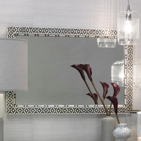 Jamie Young Evelyn Mother of Pearl Rectangle Wall Mirror