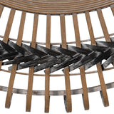 Jamie Young Grove Bamboo Round Braided Mirror, Gray