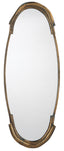 Jamie Young Margaux Metal Oval Wall Mirror, Antique Brass