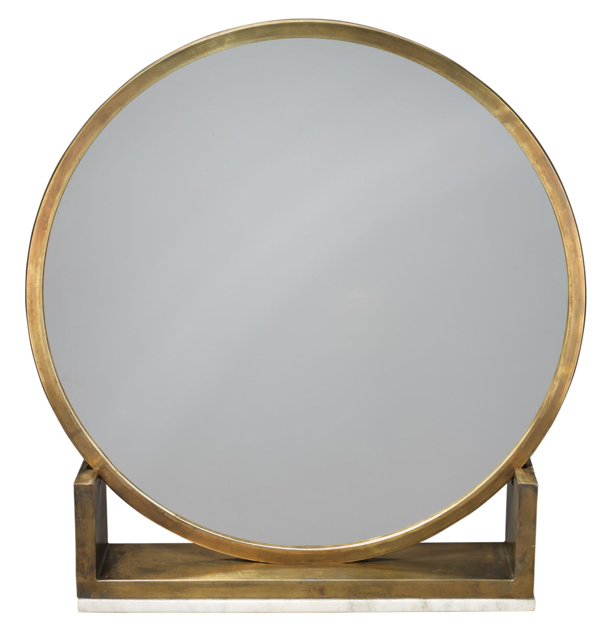 Jamie Young Odyssey Decorative Round Table Mirror, Antique Brass