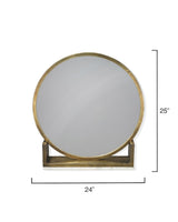 Jamie Young Odyssey Decorative Round Table Mirror, Antique Brass