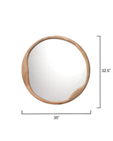 Jamie Young Organic Mango Wood Round Wall Mirror