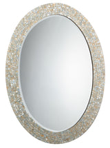 Jamie Young Large Oval Wall Mirror, Mother of Pearl