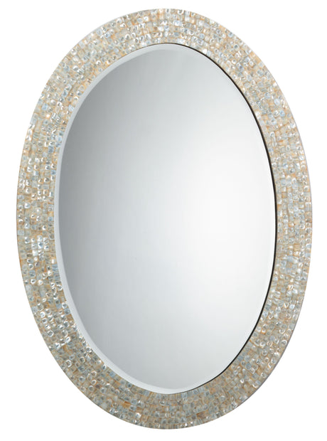 Jamie Young Large Oval Wall Mirror, Mother of Pearl