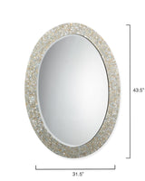 Jamie Young Large Oval Wall Mirror, Mother of Pearl