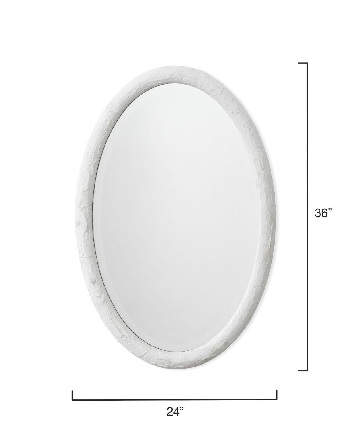 Jamie Young Ovation Oval Wall Mirror, White