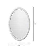 Jamie Young Ovation Oval Wall Mirror, White