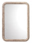 Jamie Young Rectangle Audrey Wall Mirror, White Washed Wood