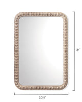 Jamie Young Rectangle Audrey Wall Mirror, White Washed Wood