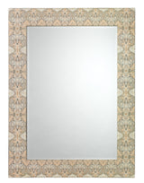 Jamie Young Rorschach Wall Mirror, Gray and Cream Lacquer