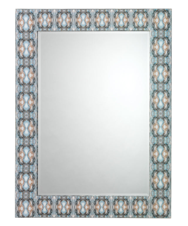 Jamie Young Rorschach Wall Mirror, Indigo Blue Lacquer