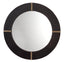 Jamie Young Round Cross Stitch Round Wall Mirror, Espresso Hide