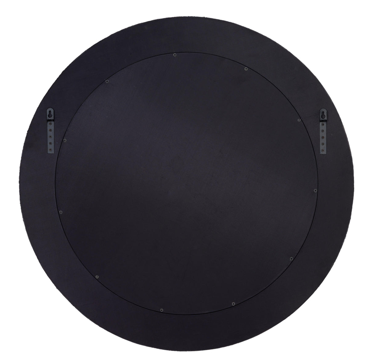 Jamie Young Round Cross Stitch Round Wall Mirror, Espresso Hide