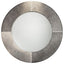 Jamie Young Round Cross Stitch Round Wall Mirror, Gray Hide