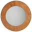 Jamie Young Round Cross Stitch Round Wall Mirror, Buff Leather