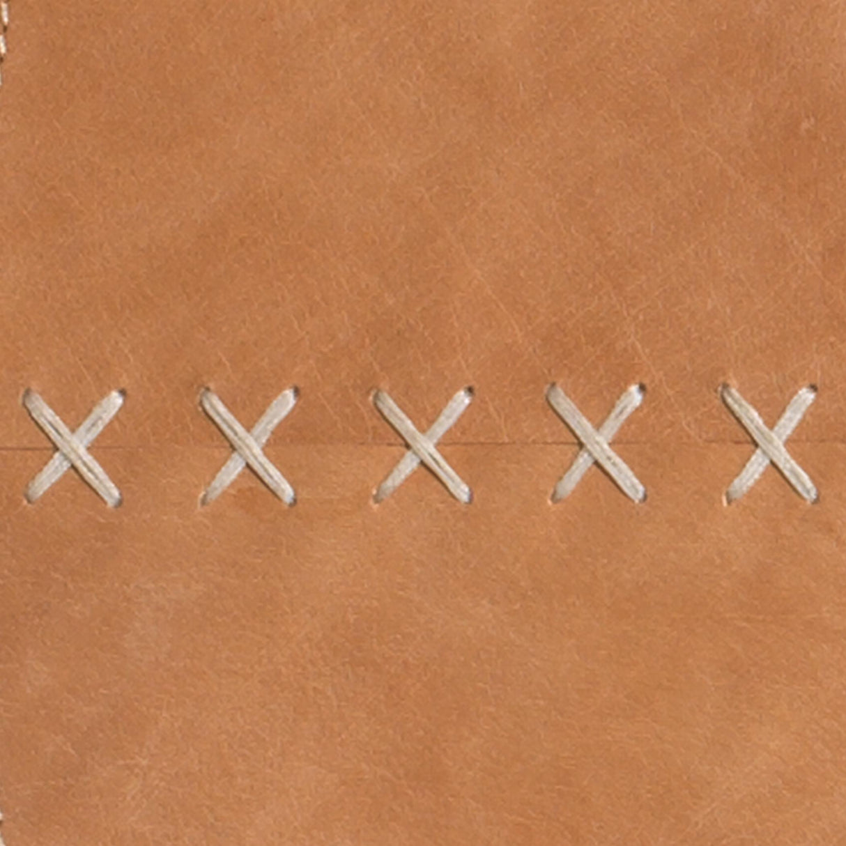 Jamie Young Round Cross Stitch Round Wall Mirror, Buff Leather