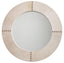 Jamie Young Round Cross Stitch Round Wall Mirror, White Hide