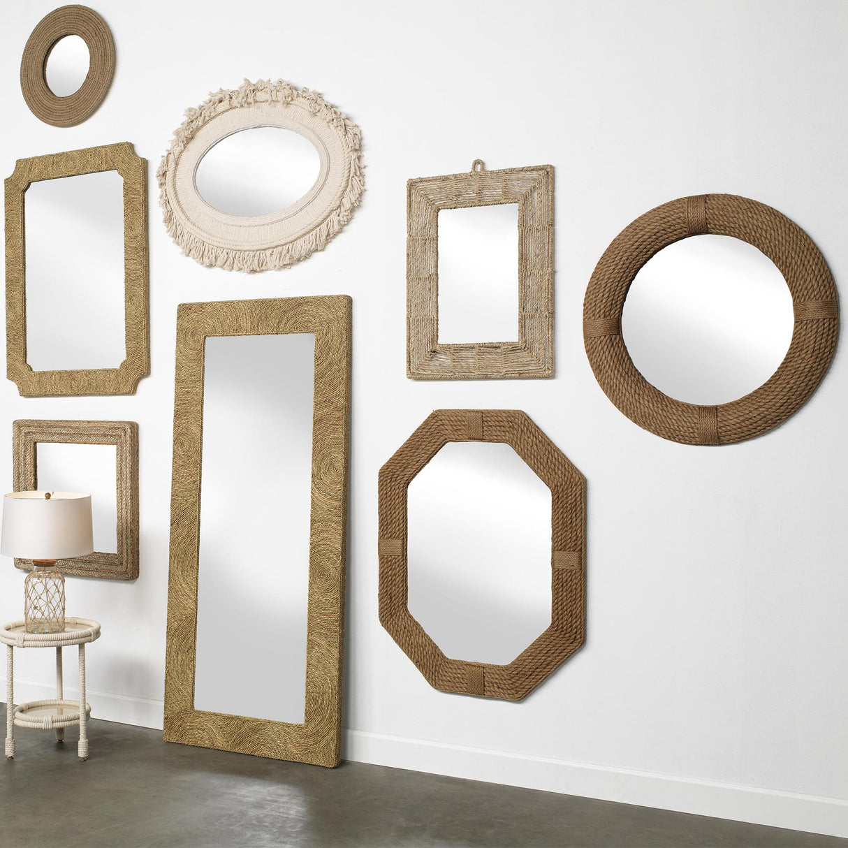 Jamie Young Round Rope Wall Mirror