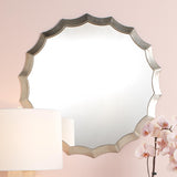 Jamie Young Round Metal Scalloped Wall Mirror