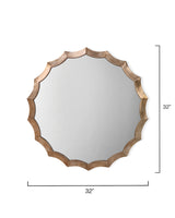 Jamie Young Round Metal Scalloped Wall Mirror