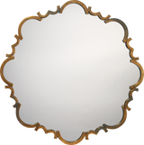 DecoratorsBest Saint Albans Steel Mirror, Antique Brass