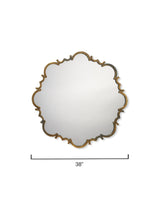 Jamie Young Saint Albans Steel Wall Mirror, Antique Brass