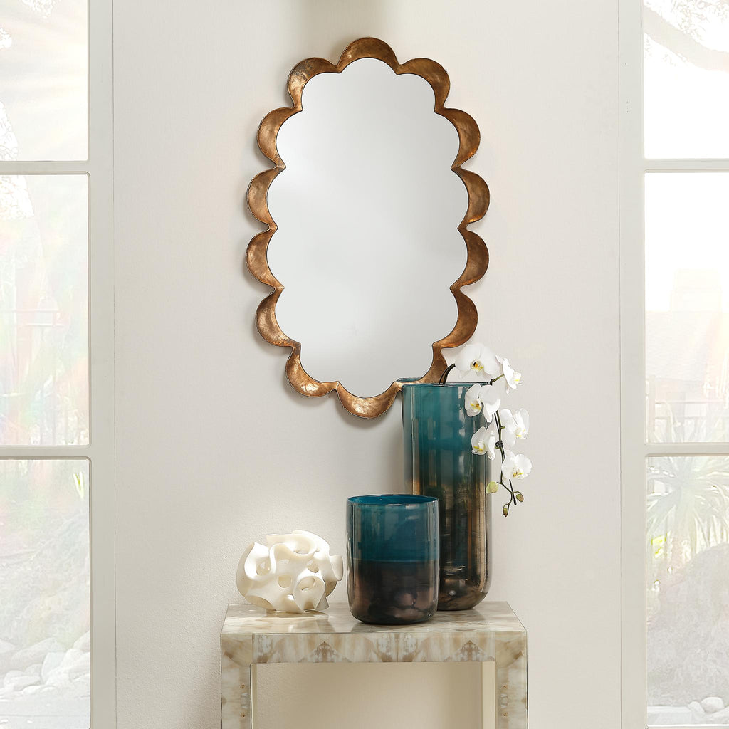 Jamie Young Scalloped Brass Mirrors