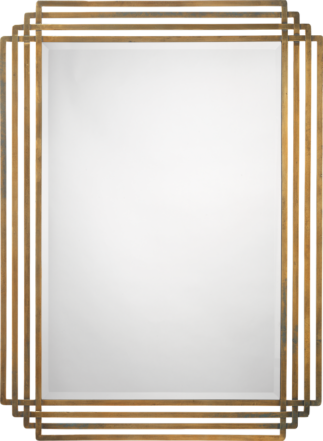 DecoratorsBest Serai Metal Mirror, Antique Brass