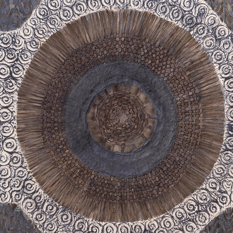 Jamie Young Batik Square Framed Wall Art, Indigo Paper