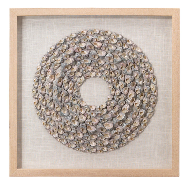 Jamie Young Bora Bora Framed Wall Art, Taupe Snail Shell