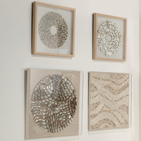 Jamie Young Bora Bora Framed Wall Art, Taupe Snail Shell