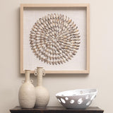 Jamie Young Riviera Framed Wall Art, Beige Simnia Shell