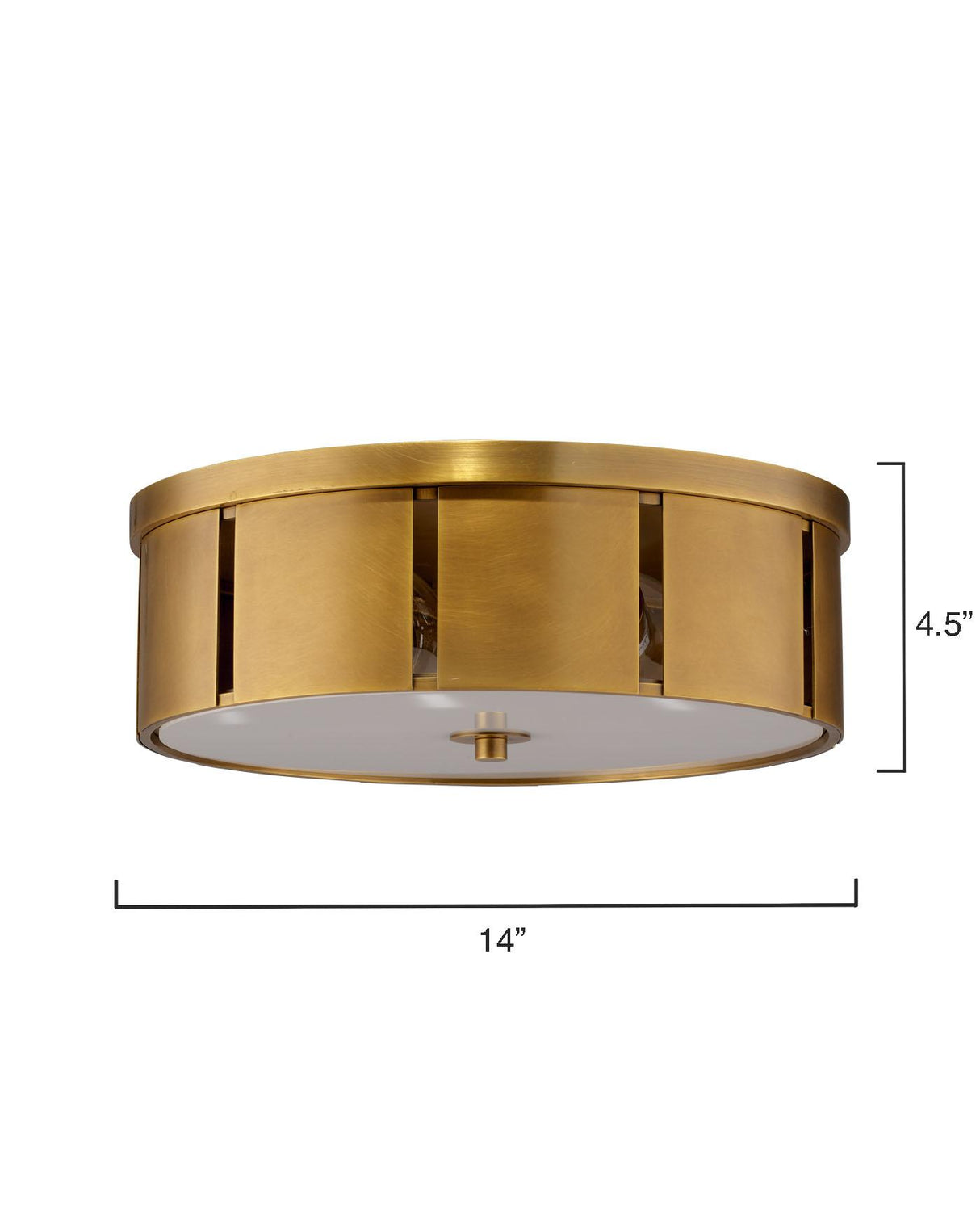 Jamie Young Orbit Metal Flush Mount Ceiling Light, Small